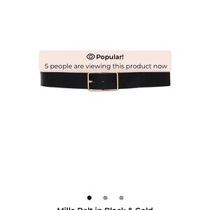 Millie B-Low the Belt Black with Gold Buckle